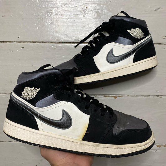 Jordan 1 Mid Satin Grey Toe (UK 10.5)