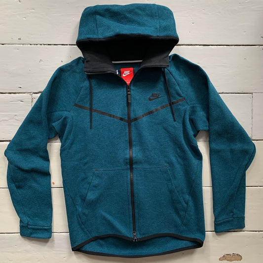 Nike Tech Fleece Teal Hoodie (Small)