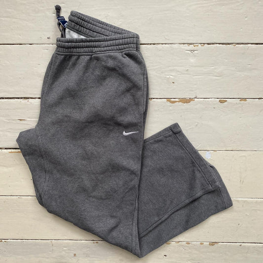 Nike Swoosh Grey and White Joggers (XL)