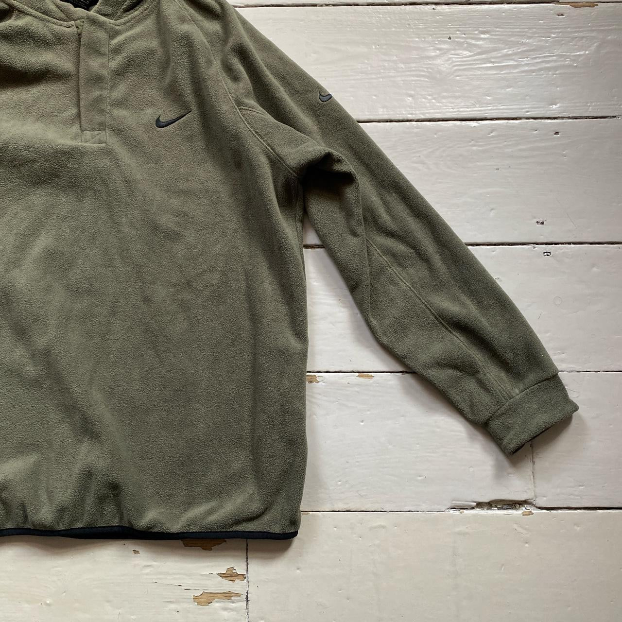 Nike Vintage Olive Fleece Hoodie (Medium)