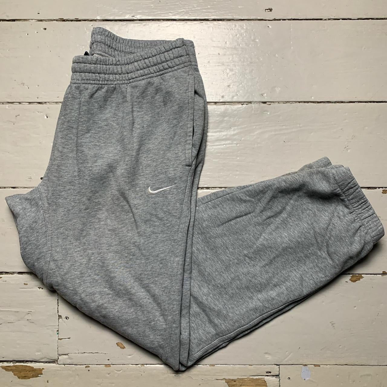Nike Swoosh Joggers Grey and White (Large)