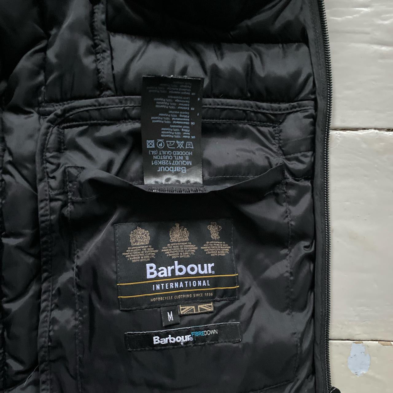 Barbour B INTL Ouston Hooded Quilted Puffer Jacket (Medium)