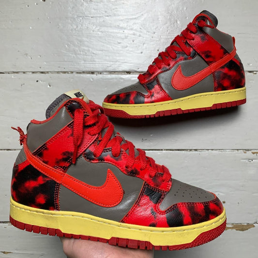 Nike Dunk High 1985 Red Acid Wash (UK 6)