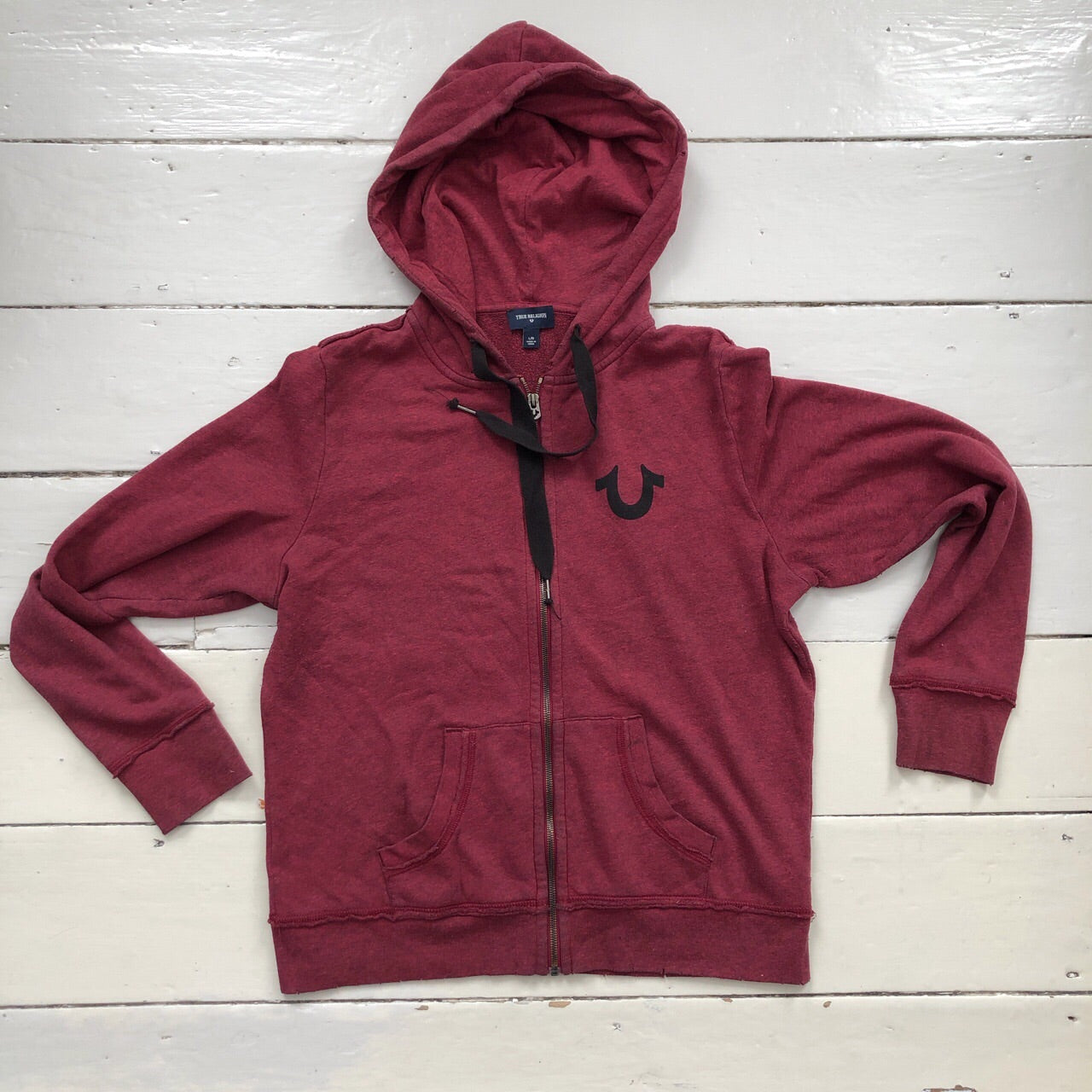 True Religion Burgundy Hoodie (Large)