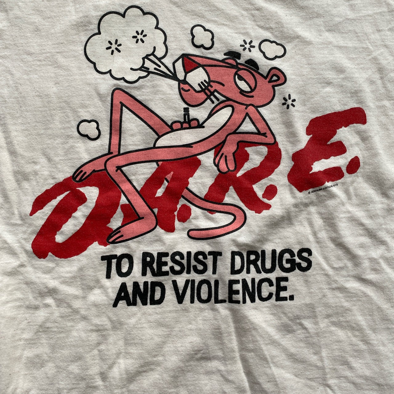 D.A.R.E Pink Panther T Shirt (Medium)