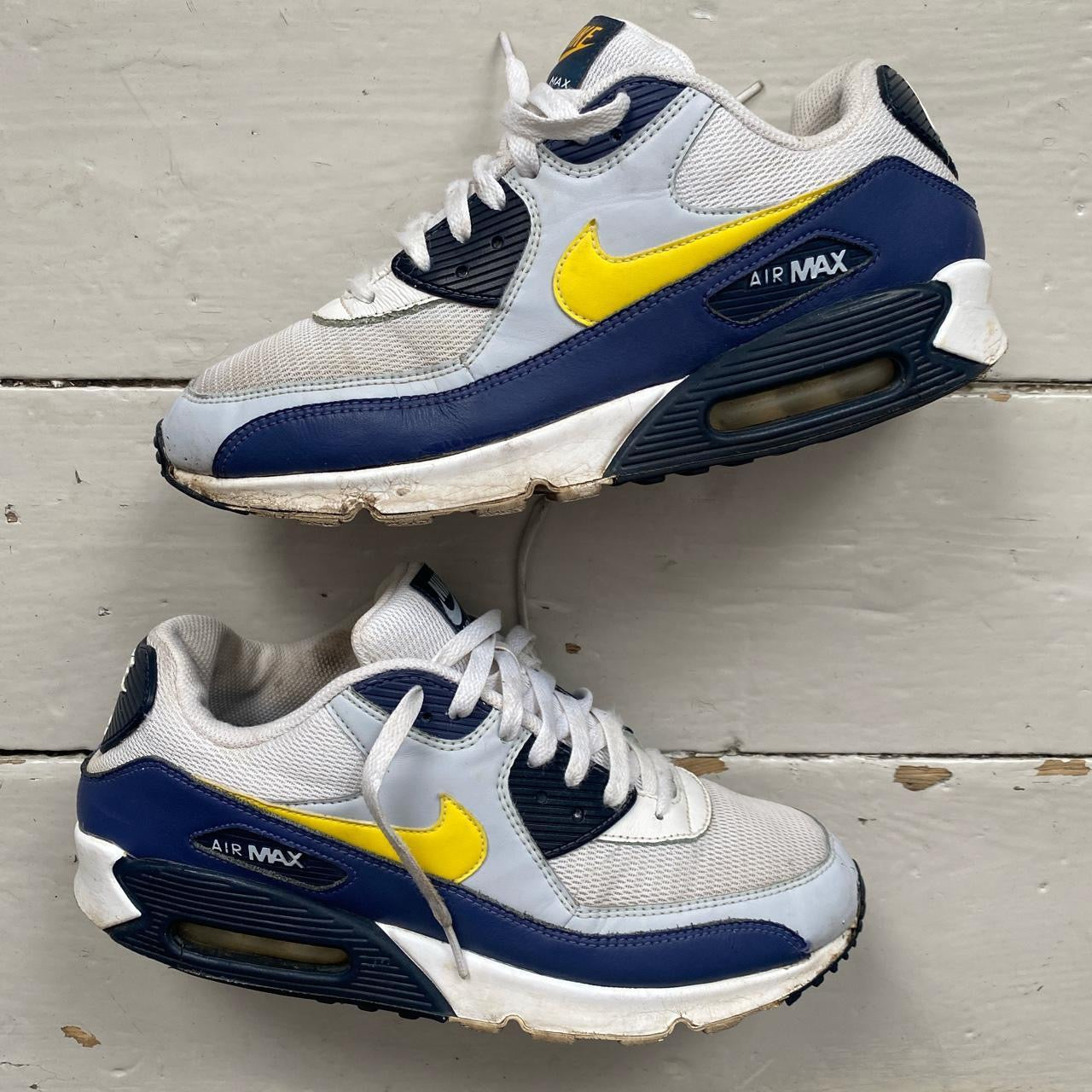 Nike Air Max 99 White Navy Yellow (UK 10)