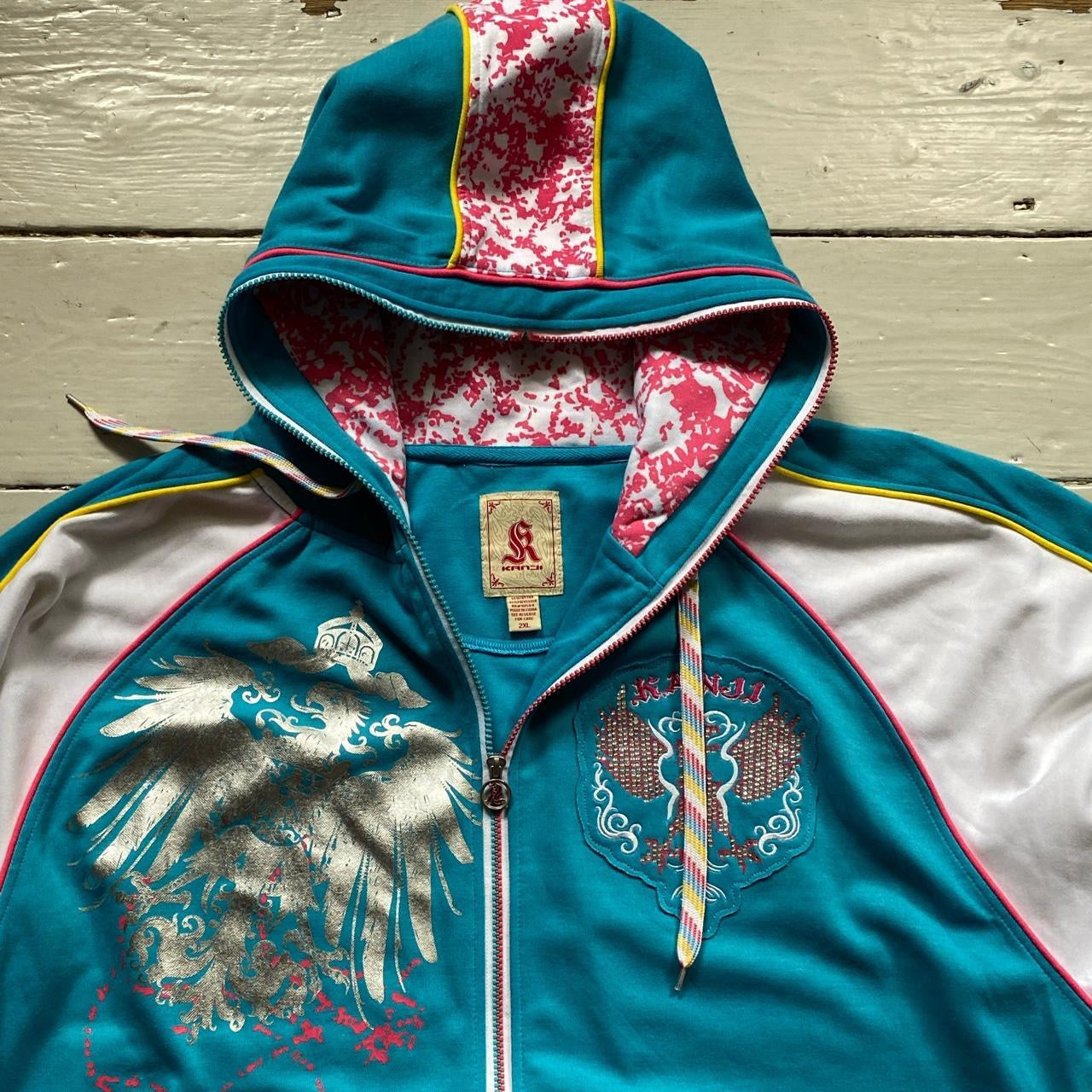 Kanji Jeans Vintage Full Zip Hoodie (XXL)