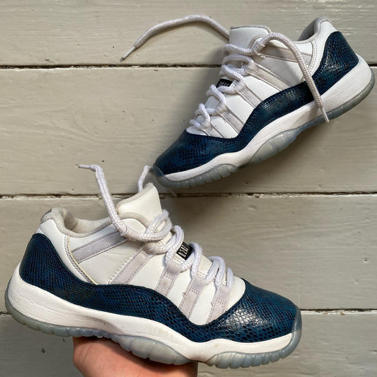 Jordan 11 Low Snake Skin Navy (UK 5)
