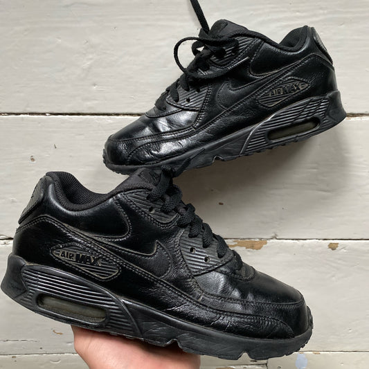 Nike Air Max 90 Black Leather (UK 6)