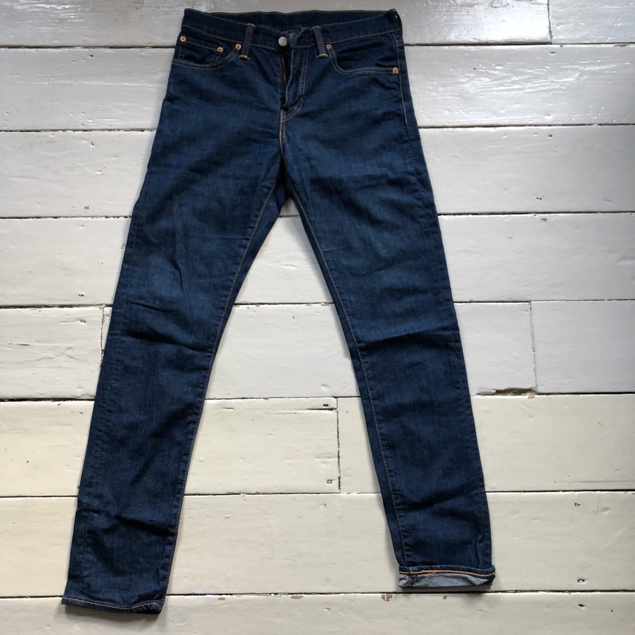 Levis 508 Slim Fit Navy Jeans (28/32)