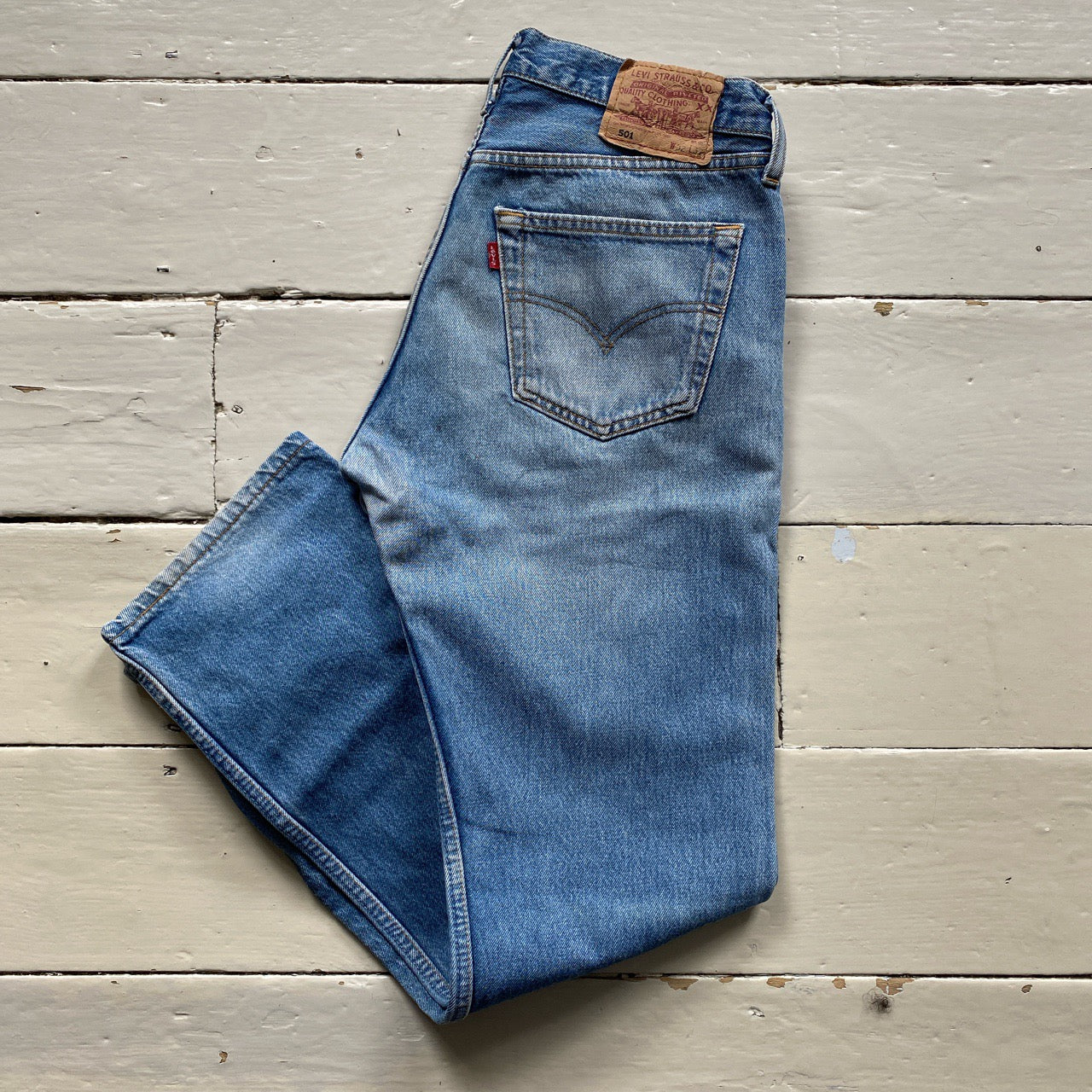 Levis 501 Distressed Jeans (32/32)