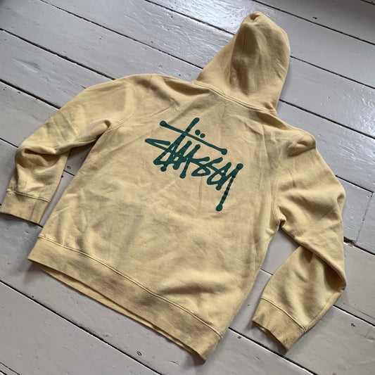 Stussy Big Logo Yellow Hoodie (Medium)