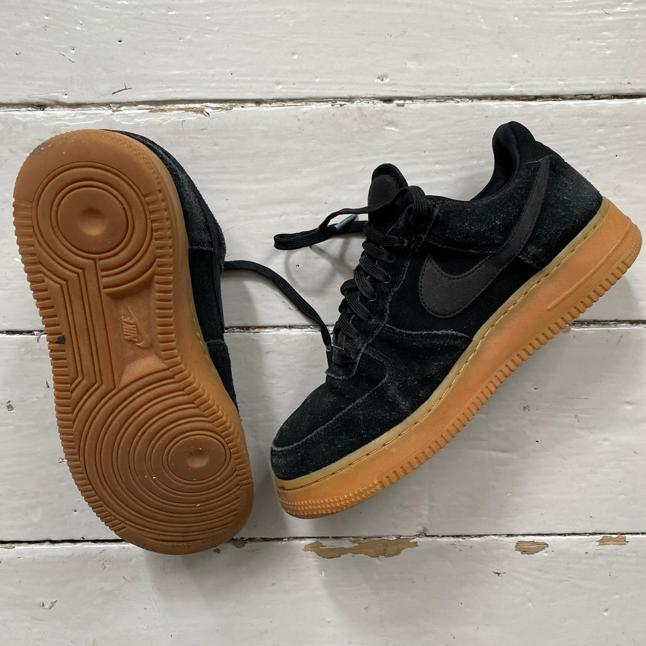 Nike Air Force 1 Black Gum Sole (UK 7)