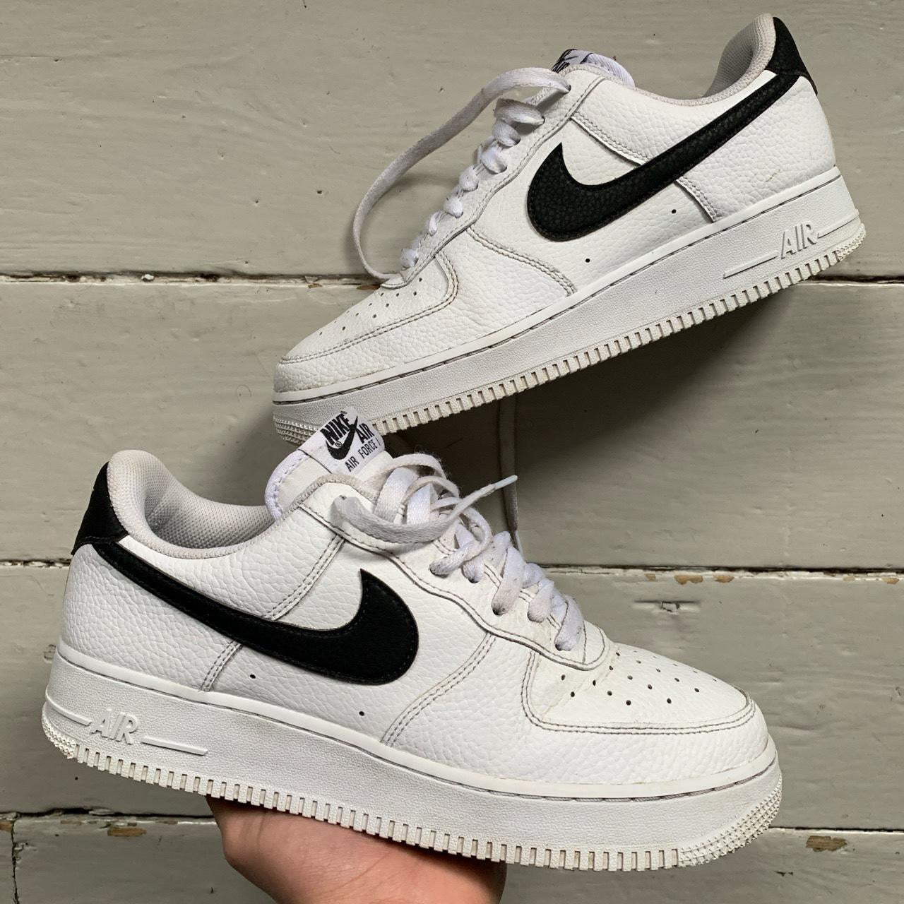 Nike Air Force 1 White and Black (UK 8)