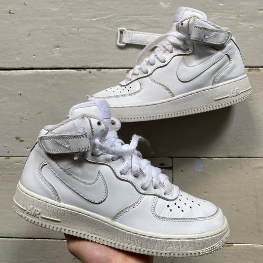 Nike Air Force 1 Mid White (UK 6)