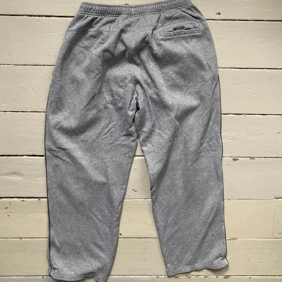 Nike Swoosh Grey and Black Joggers (Large)