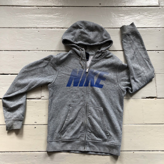 Nike Club Spellout Grey Hoodie (Small)