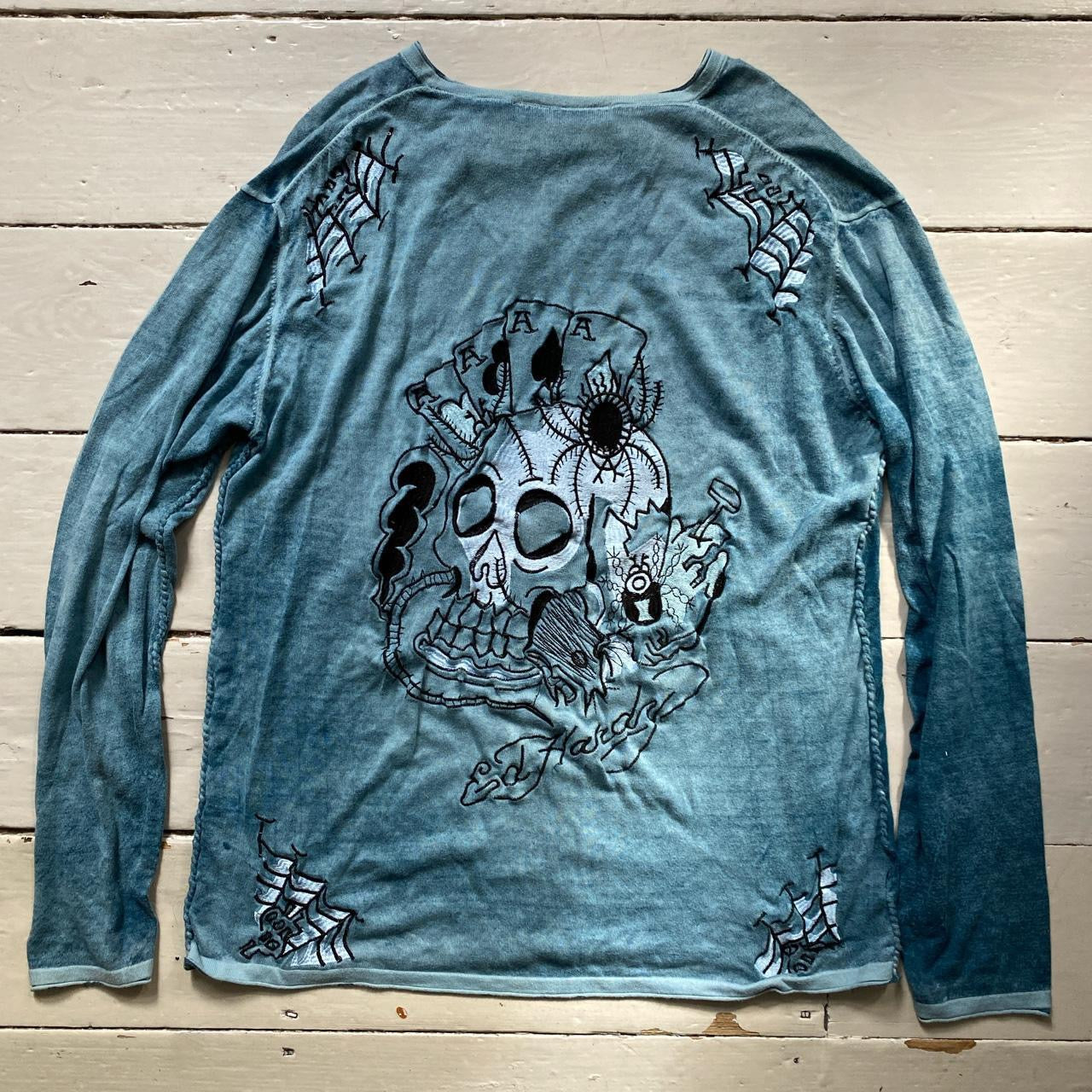 Ed Hardy Long Sleeve Skull Shirt (XXL)