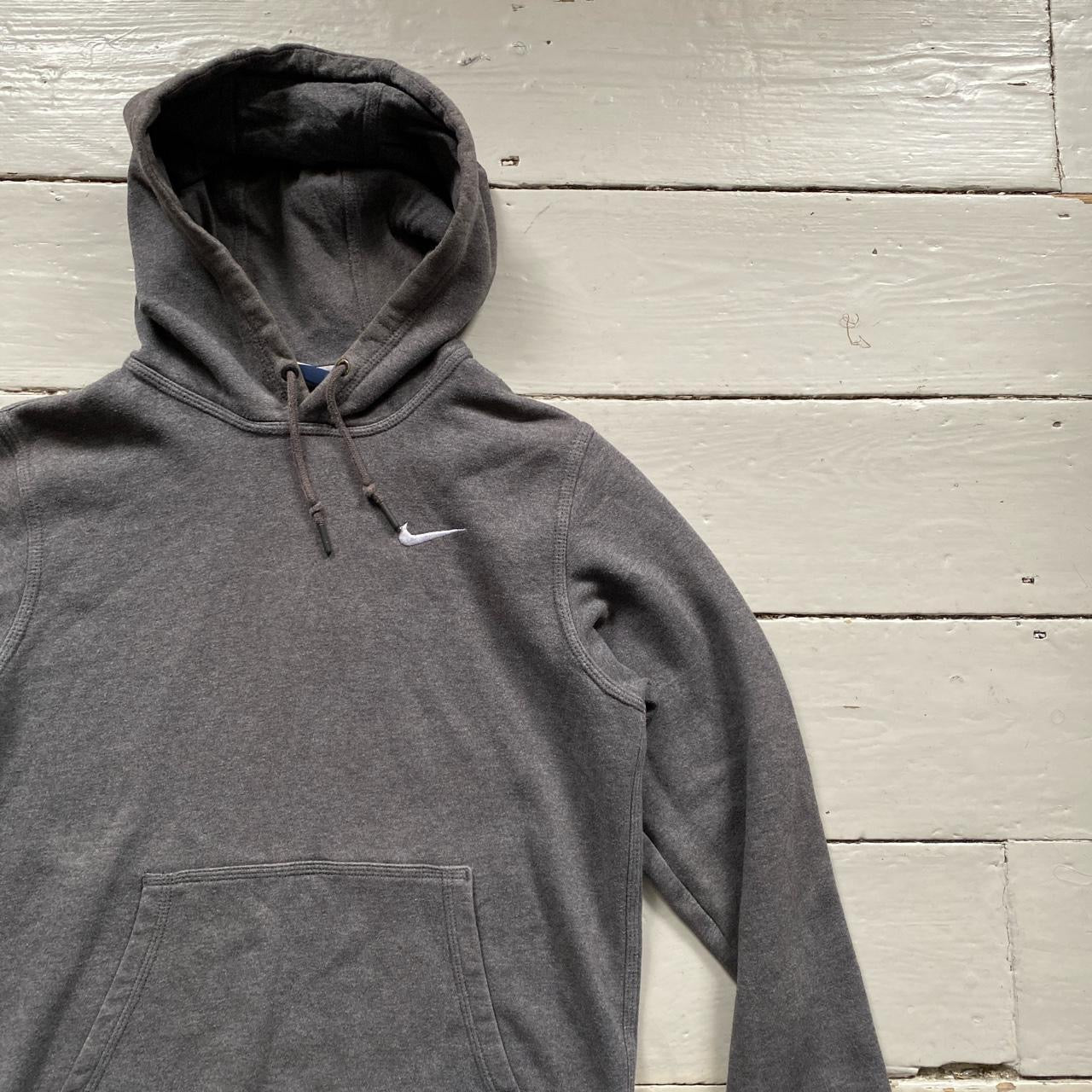 Nike Swoosh Grey Hoodie (Small)