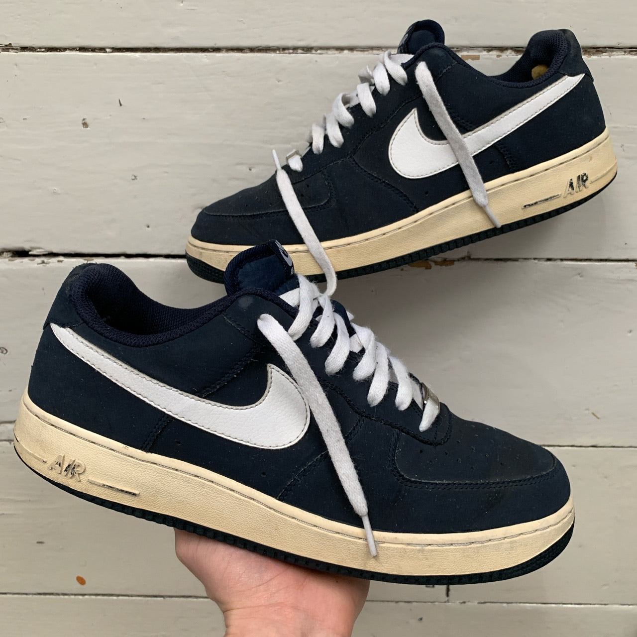 Nike Air Force 1 Navy and White (UK 10)