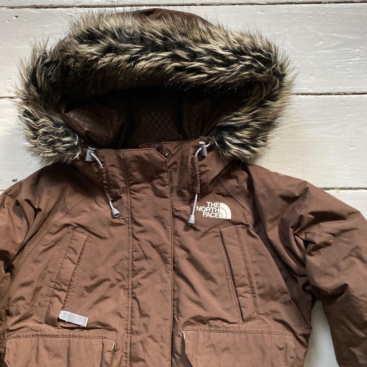 The North Face Brown Crop Puffer (XS Womens)