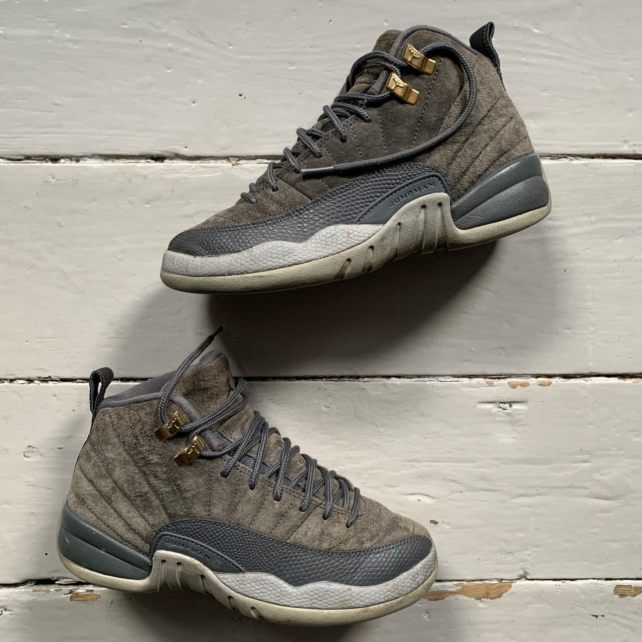 Jordan 12 Wolf Grey Suede (UK 4.5)