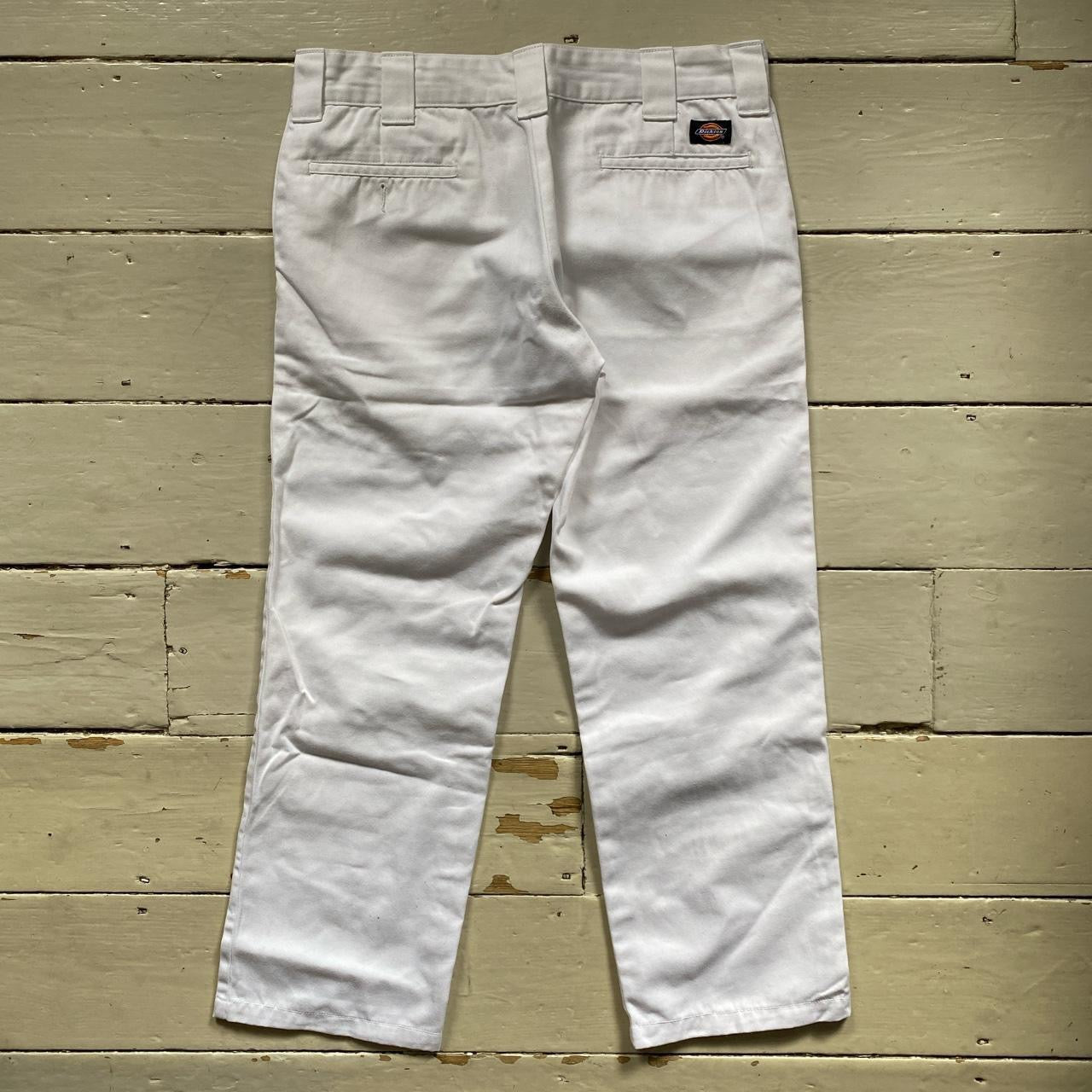 Dickies White Slim Straight Trousers (32/28)