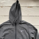 Nike Swoosh Grey and White Hoodie (Large)