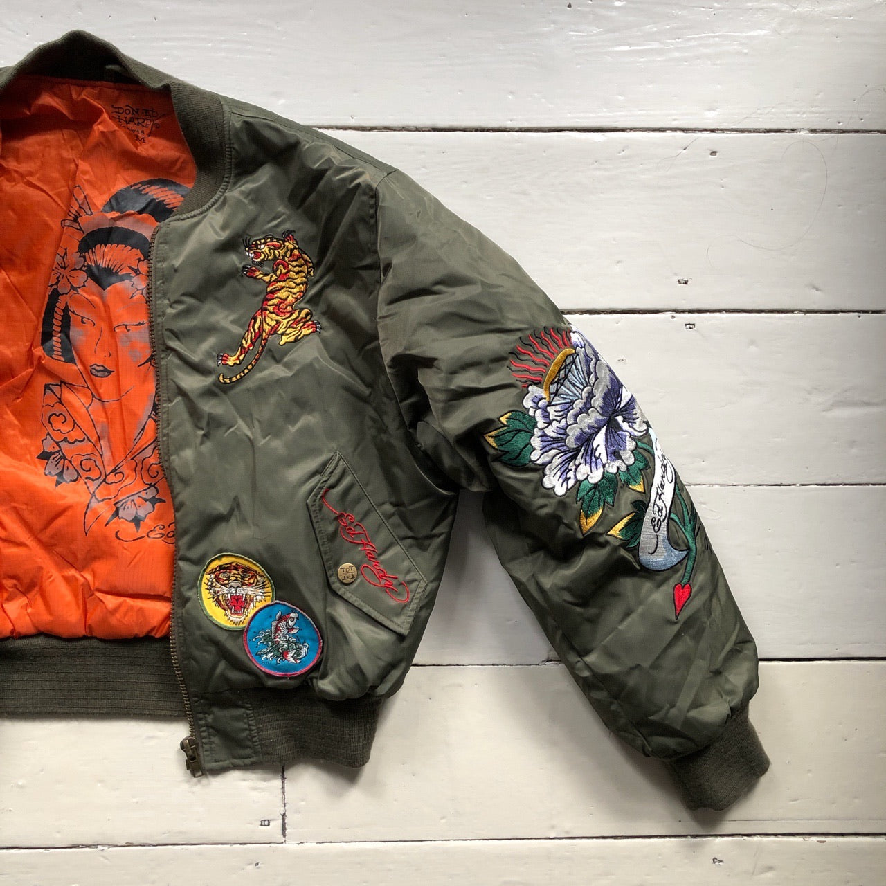 Ed Hardy Tiger Bomber Jacket (Medium)