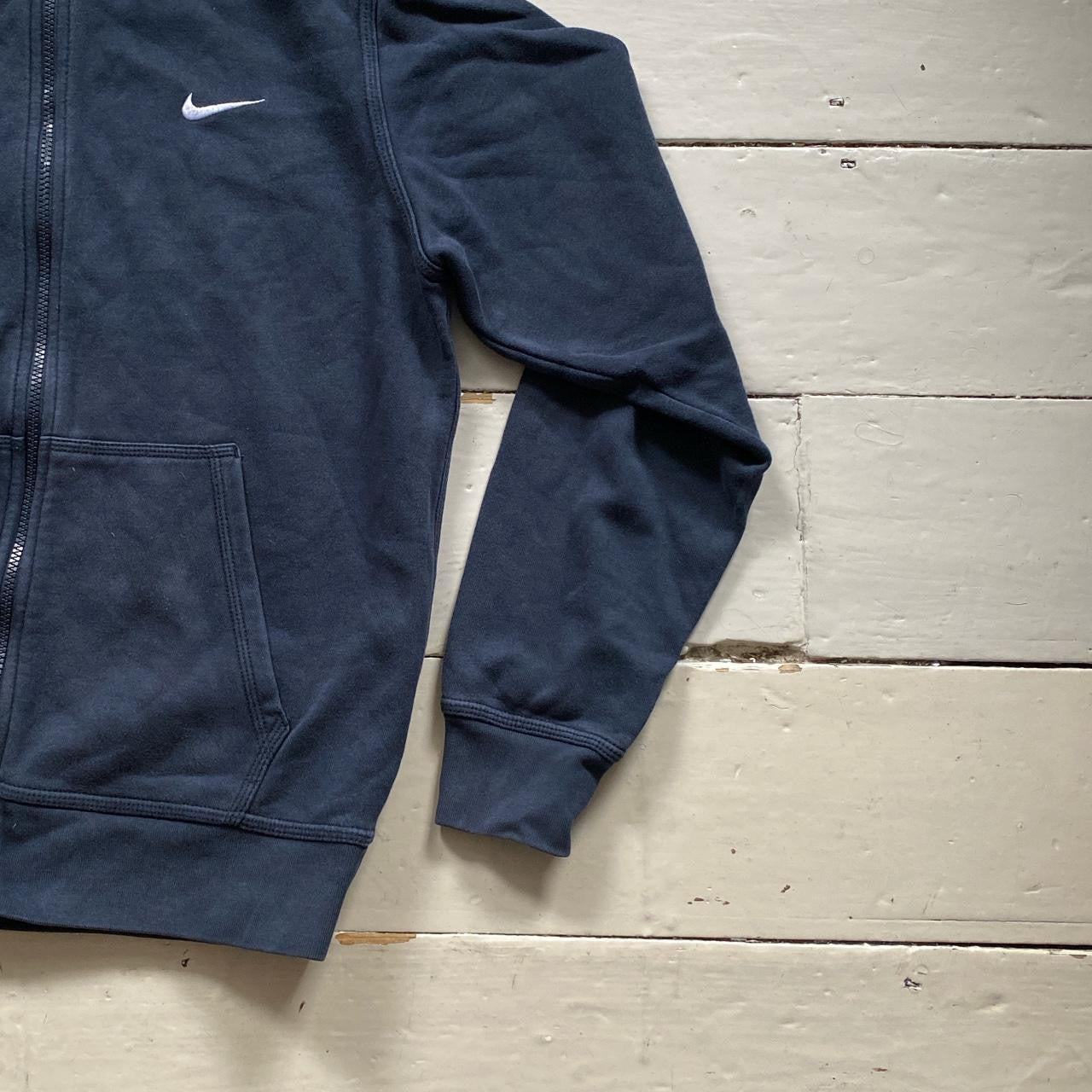 Nike Swoosh Navy Hoodie (Medium)