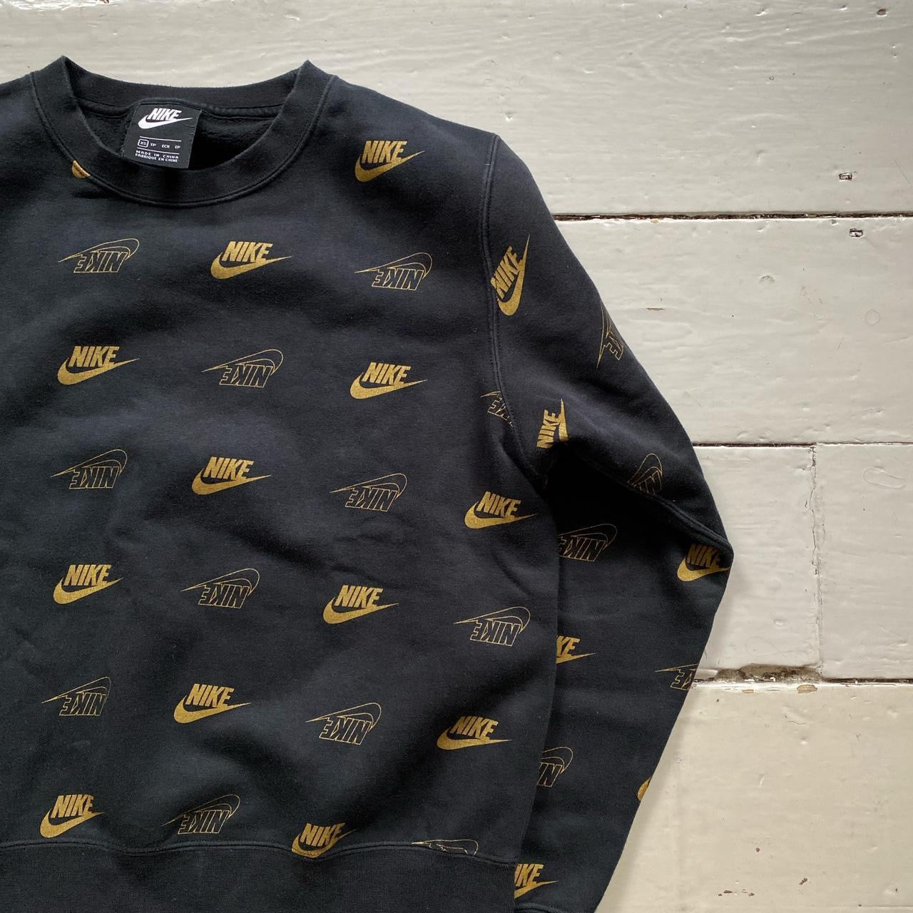 Nike Multi Swoosh Black Jumper (XS)