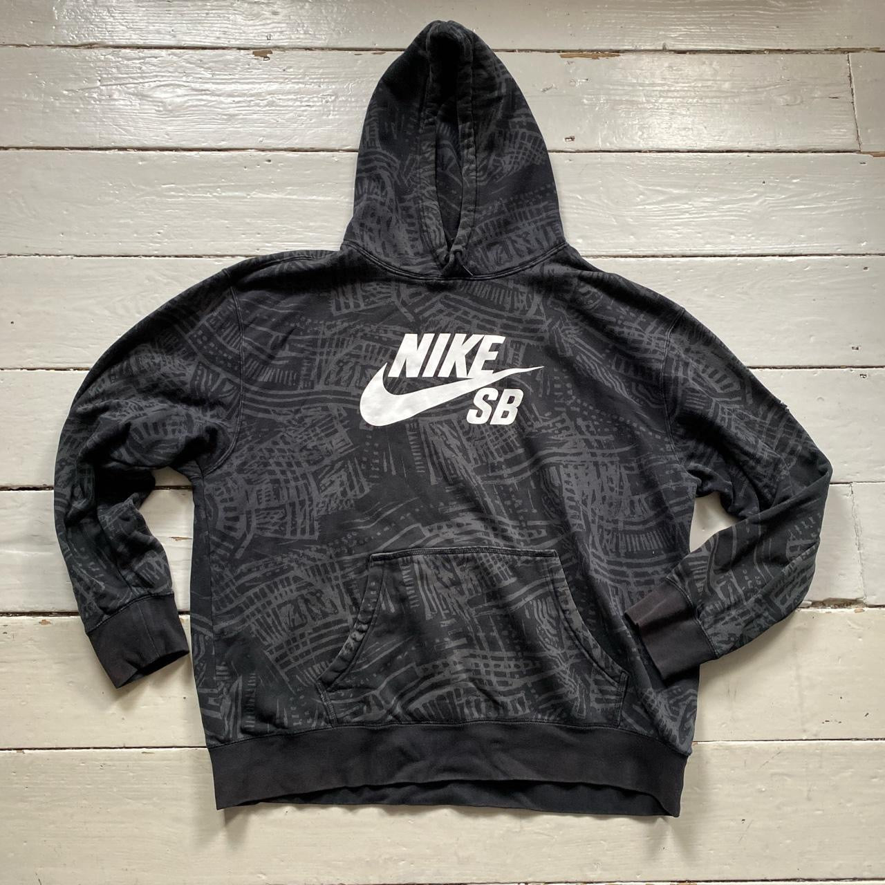 Nike SB Black and Grey Hoodie (XL)