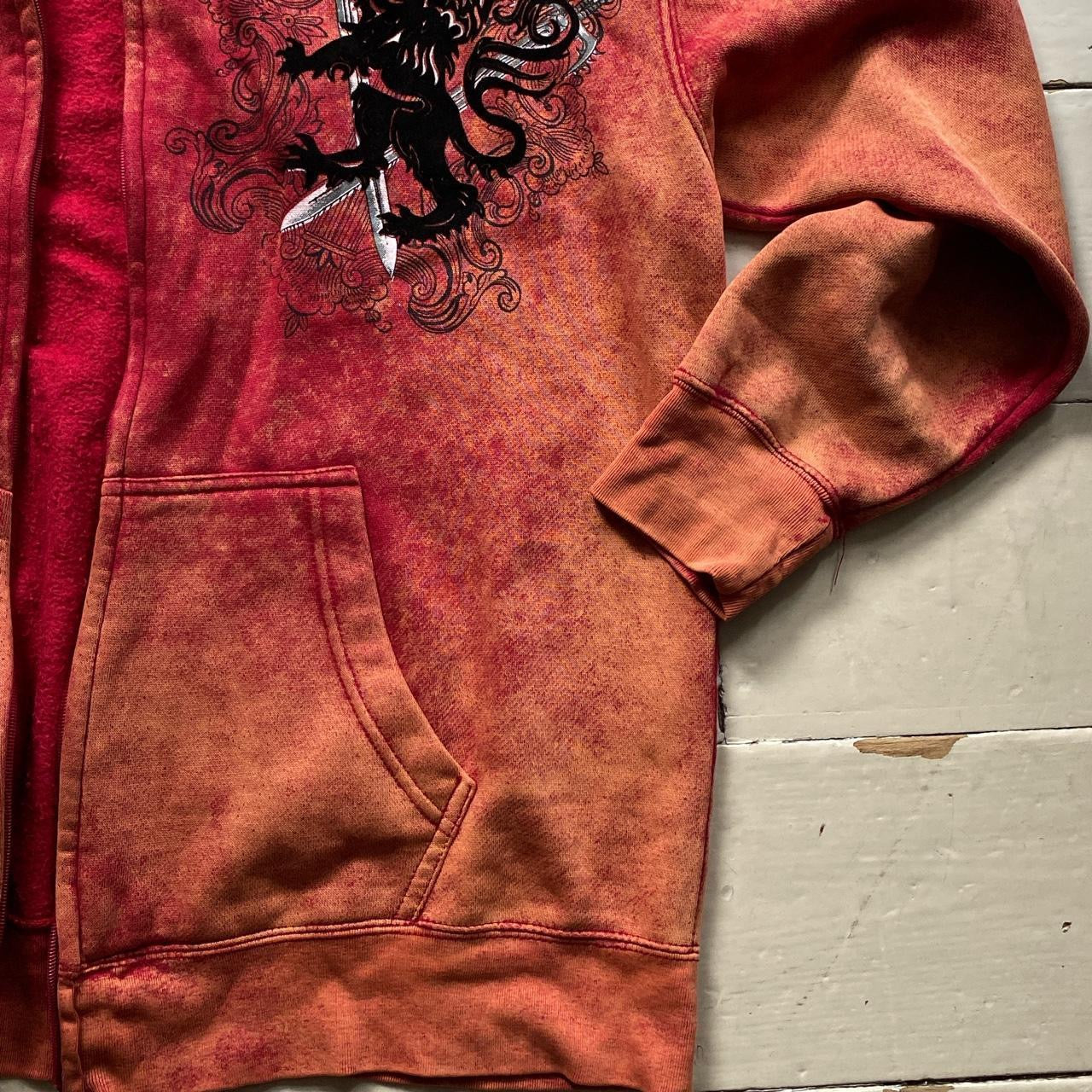 Bklyn Vintage Dyed Red Hoodie (Medium)