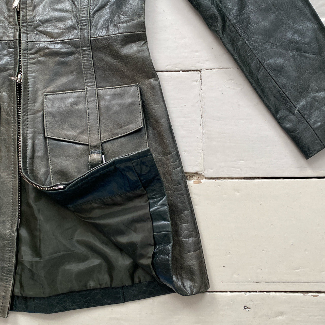 Vintage Womens Leather Jacket (UK 10)