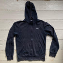 Nike Swoosh Navy and White Hoodie (Small)