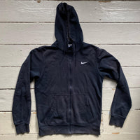 Nike Swoosh Navy and White Hoodie (Small)