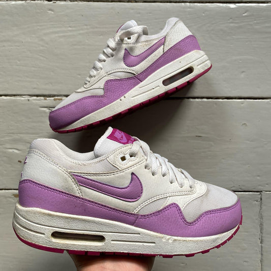Nike Air Max 1 White and Pink (UK 4.5)
