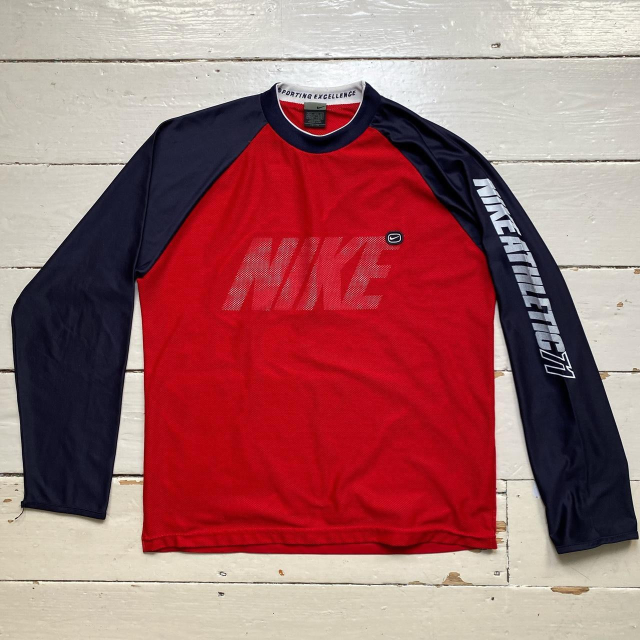 Nike Athletic Vintage Long Sleeve T Shirt (Large)