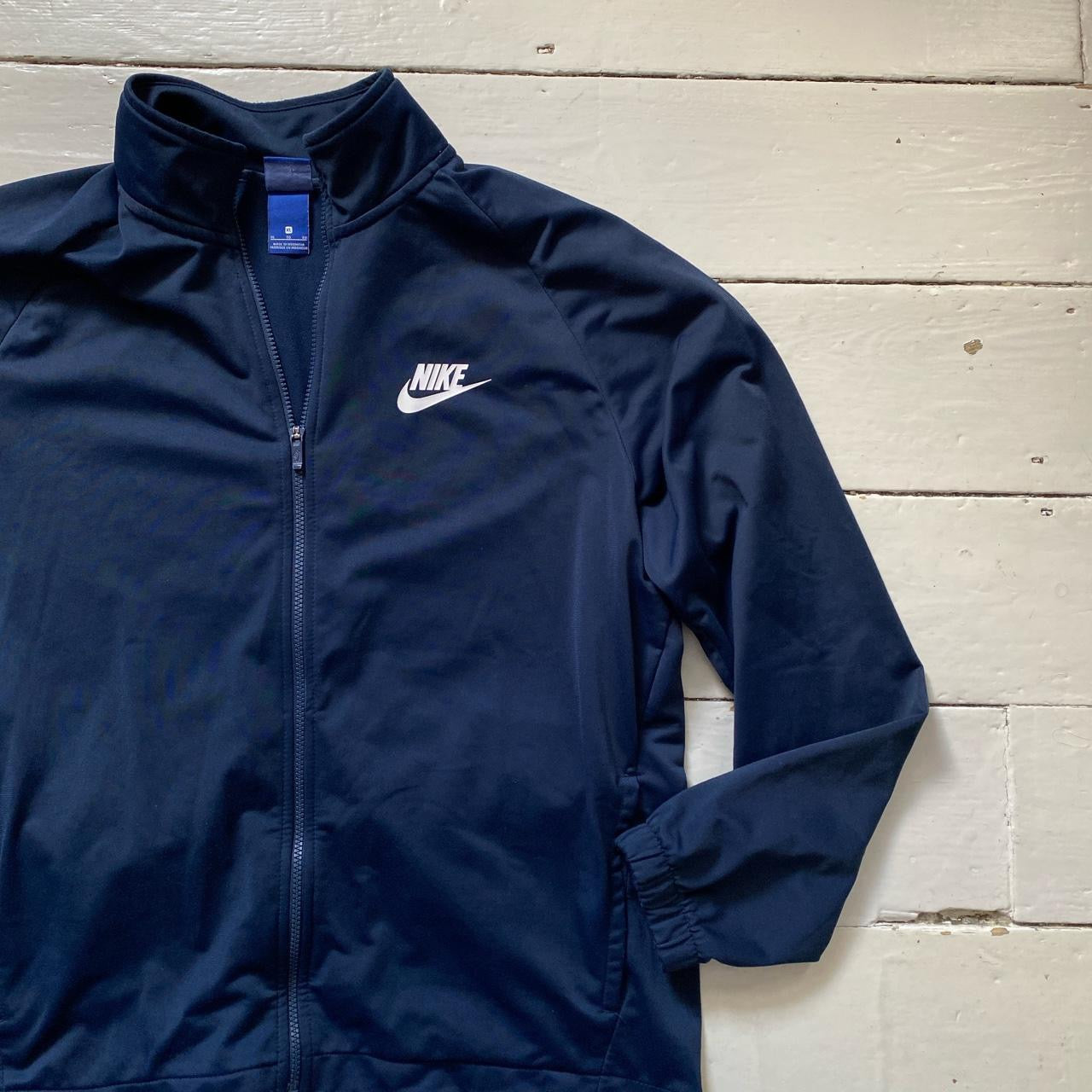 Nike Swoosh Navy Zip Sweatshirt (XL)