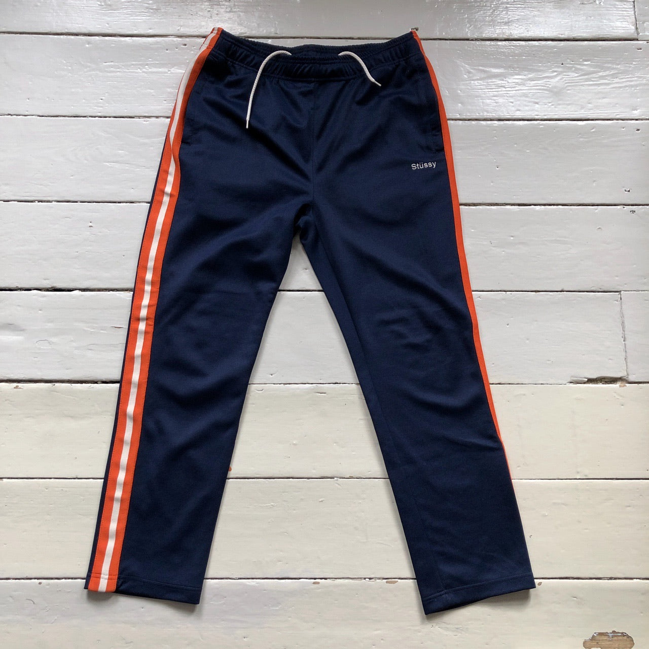 Stussy Navy Track Bottom Joggers (Medium)