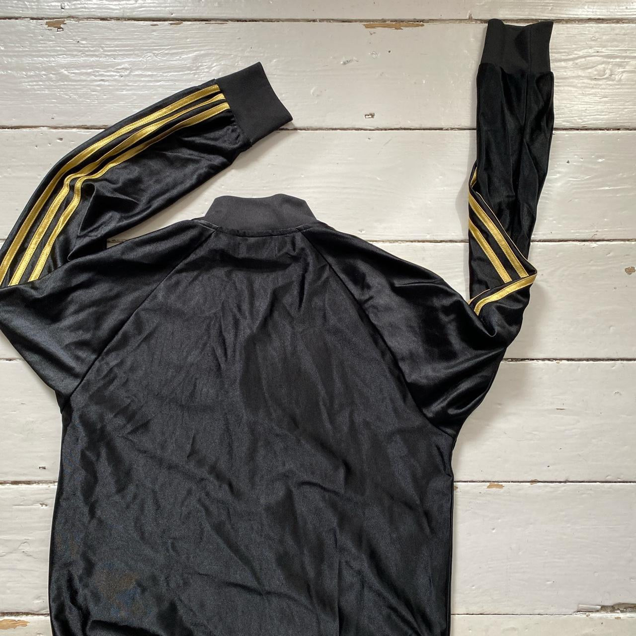 Adidas Black and Gold Top (Medium)