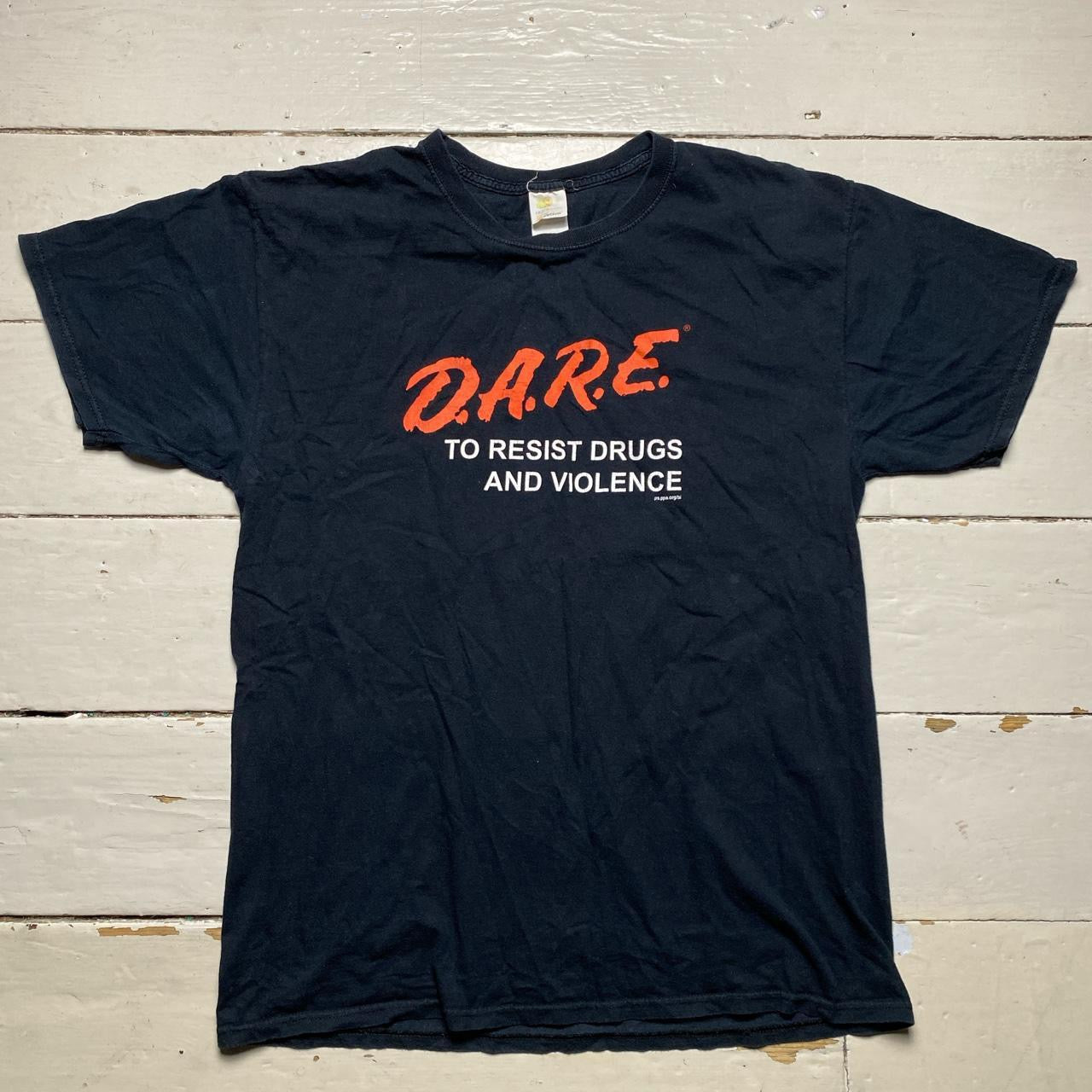 DARE To Resist Drugs and Violence Vintage T Shirt (Large)