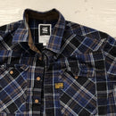 G Star Navy Plaid Shirt (Large)