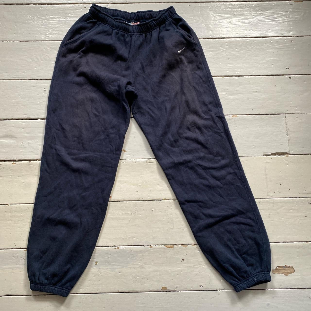 Nike Swoosh Navy and White Joggers (XL)