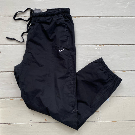Nike White Swoosh Black Shell Bottoms (XL)