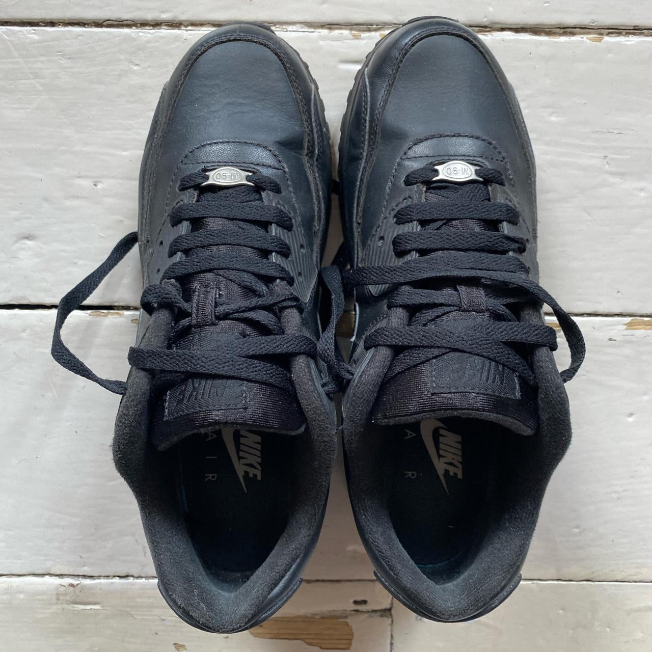 Nike Air Max 90 Black Leather (UK 8.5)