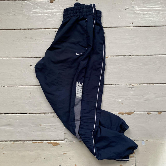 Nike Club Spellout Navy Shell Bottoms (Medium)