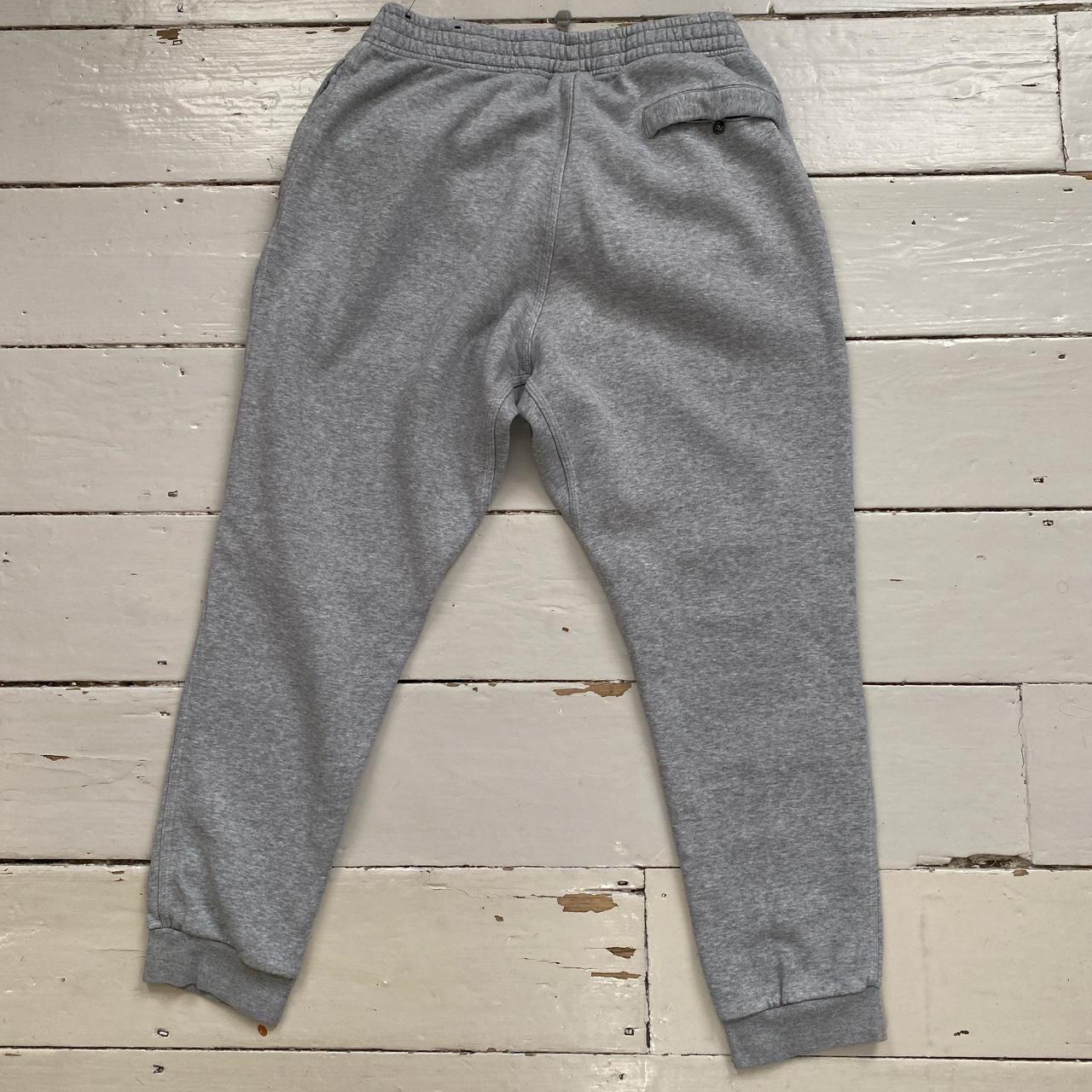 Nike White Swoosh Grey Joggers (Large)