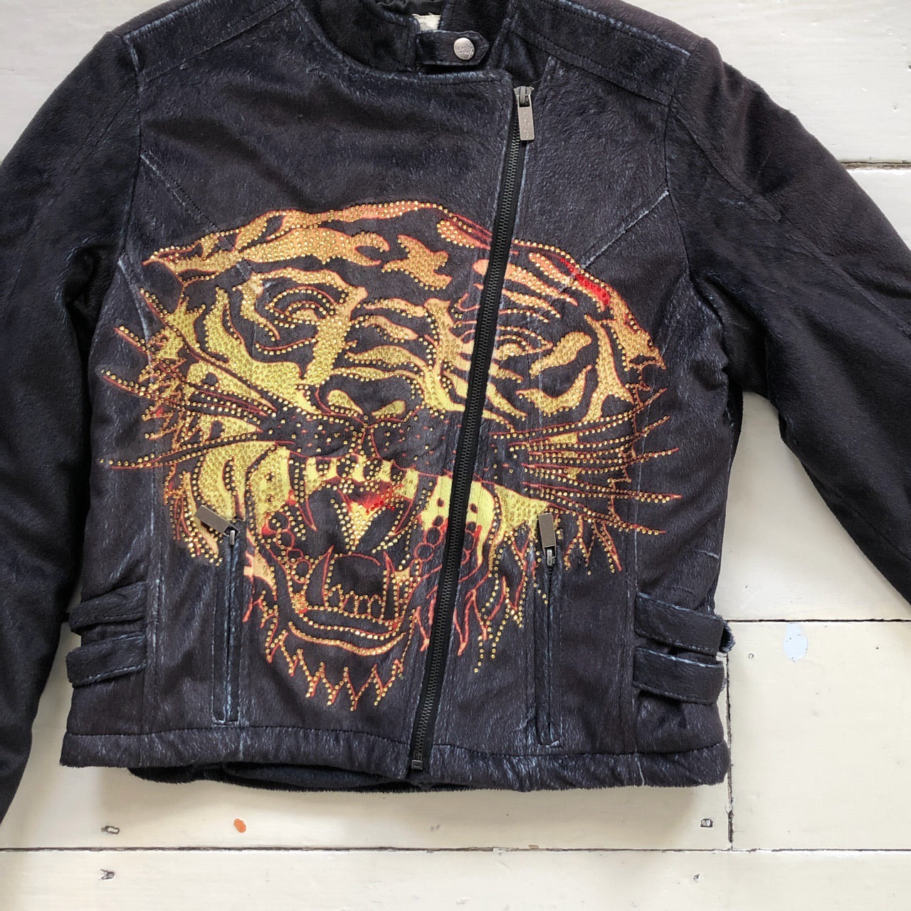 Ed Hardy Motorcycle Tiger Jacket (Large)