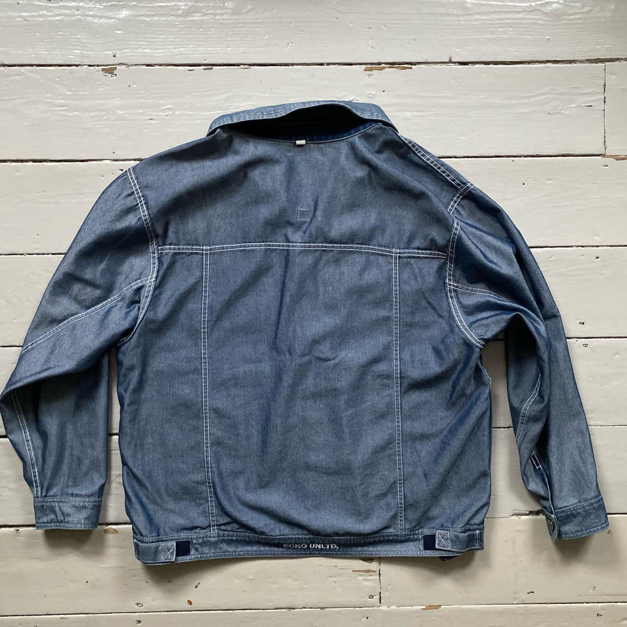 Ecko Unlimited Vintage Reversible Denim Jacket (XL)